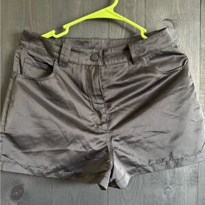 Weekday Gray High Waist Shorts Comfortable Cotton Blend